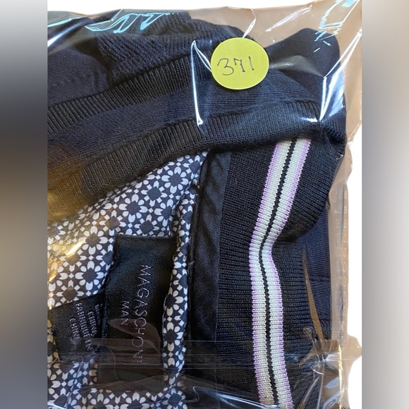 Magaschoni Black Knit Full Zip Bomber Jacket Men’s Size S - Picture 13 of 13